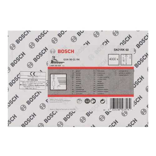 Гвозди для электростеплера Bosch GSN 90-21 RK, SN21RK 60 2608200028 в ОБИ