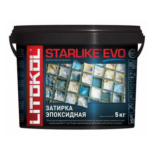 Затирка LITOKOL LITOCHROM STARLIKE EVO S.115 GRIGIO SETA 5кг в ОБИ